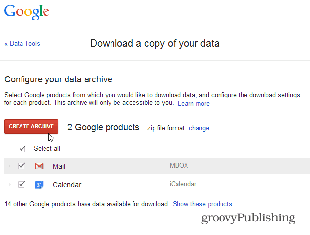 arhīva gmail dati
