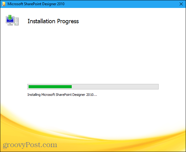 Instalēšanas process Microsoft Office Picture Manager instalēšanai Sharepoint Designer 2010 instalācijā