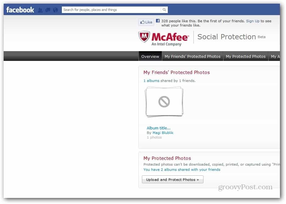 McAffee aizsargā jūsu Facebook fotoattēlus