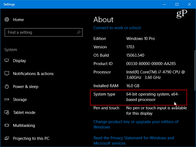 Windows 10 versija