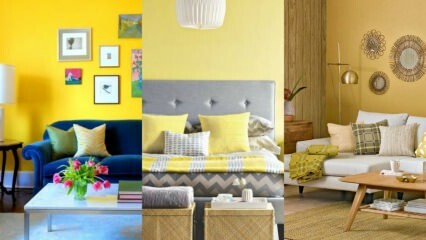 Mājas dekorēšanas ieteikumi, kurus var izgatavot dzeltenā krāsā