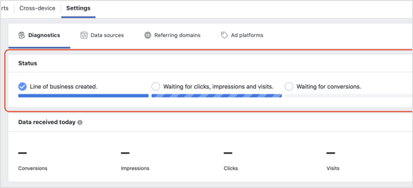 Pārbaudiet Facebook attiecinājuma rīka statusu.