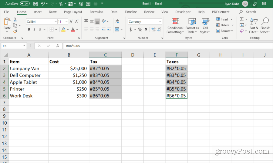 formulas šūnu izcelšanas ekrānuzņēmums