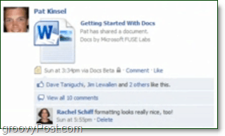 docs.com tiek parādīts facebook ziņu plūsmā