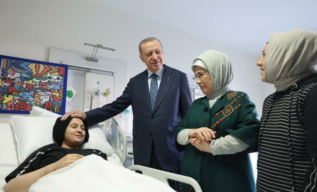 Prezidents Erdogans un viņa sieva Emine Erdogana tikās ar katastrofas bērniem