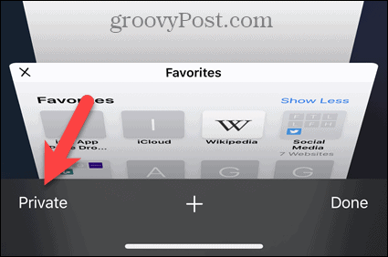 IOS operētājsistēmā Safari ieslēdziet Private