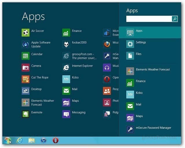 Iegūstiet izvēlni Sākt operētājsistēmā Windows 8, izmantojot ViStart