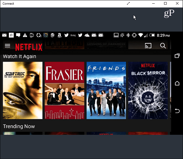 Netflix ainava Android Connect