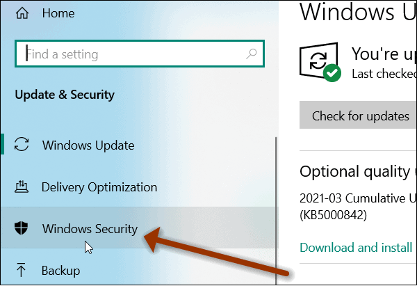 Windows drošība