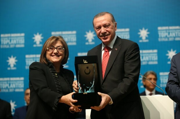 Fatma Şahin un prezidents Recep Tayyip Erdoğan