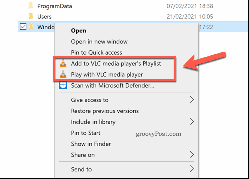 Pielāgoti paplašinājumi programmā Windows File Explorer
