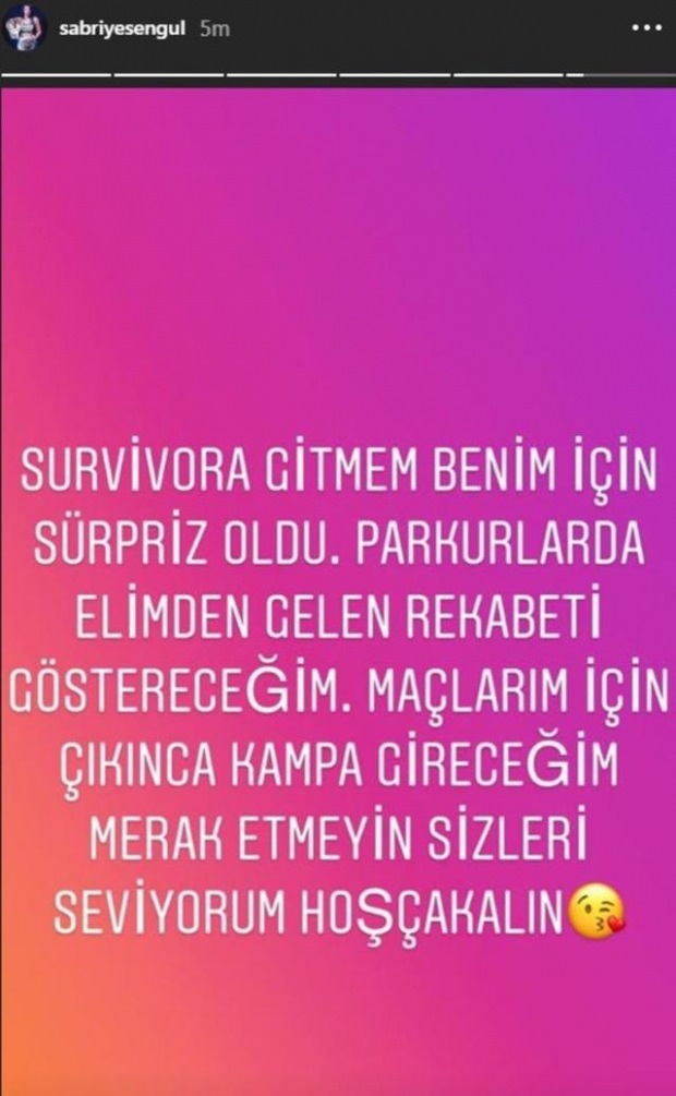 Sabriye Şengül atkal atrodas pie Survivor!