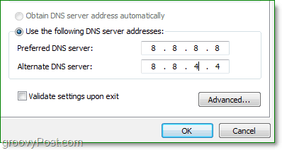 google DNS IP ir 8.8.8.8, bet alternatīvais - 8.8.4.4