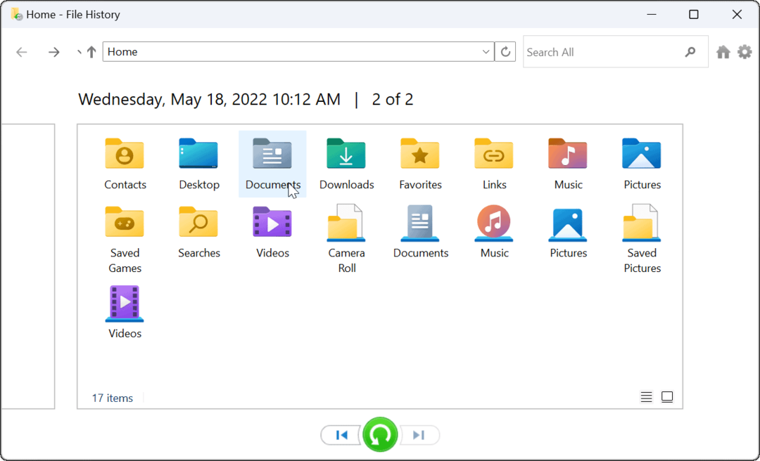 izmantojiet failu vēsturi operētājsistēmā Windows 11