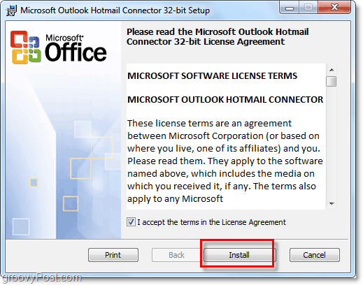 Outlook hotmail savienotāja rīka uzstādīšana