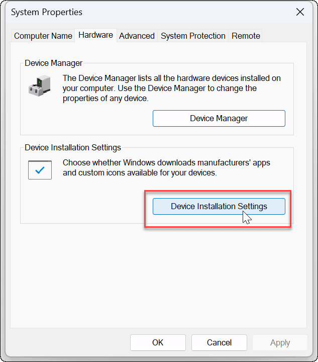 Atspējojiet automātisko draiveru instalēšanu operētājsistēmā Windows 11