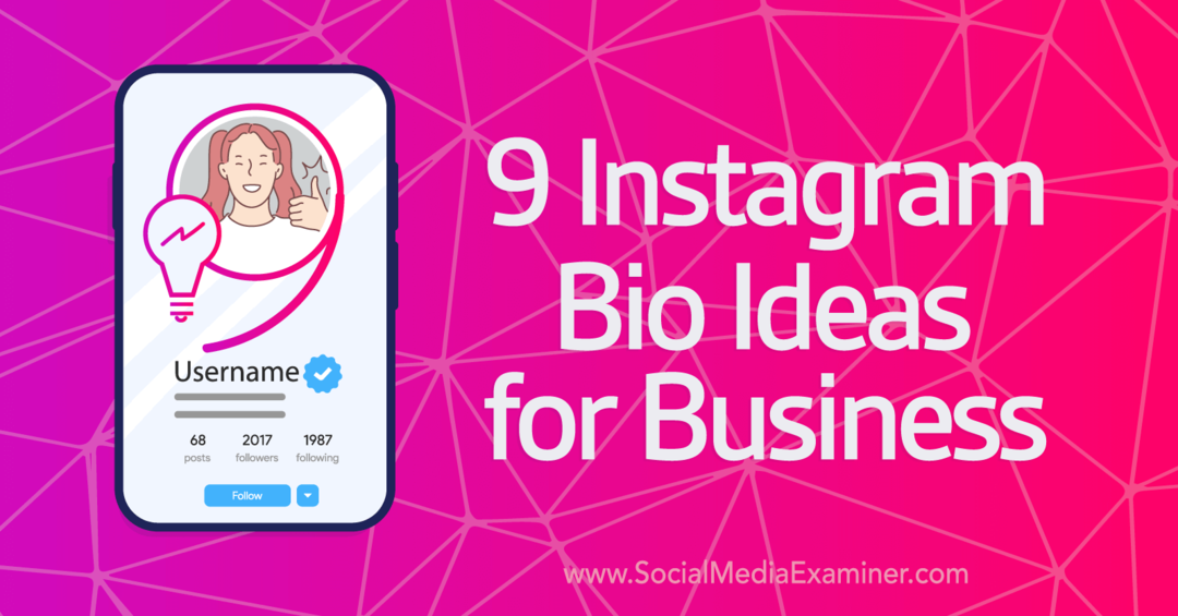 9 Instagram bio idejas biznesa un sociālo mediju pārbaudītājam