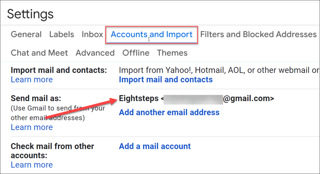 jauns parādāmais vārds gmail