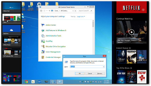 Iespējojiet Windows 8 Snap funkciju zemas izšķirtspējas monitoros