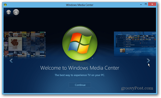 Palaidiet Windows Media Center
