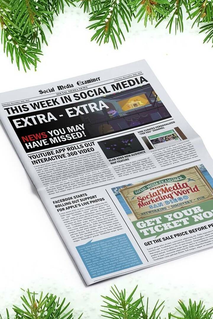 YouTube lietotne izlaiž interaktīvo 360 video: šonedēļ sociālajos medijos: sociālo mediju pārbaudītājs