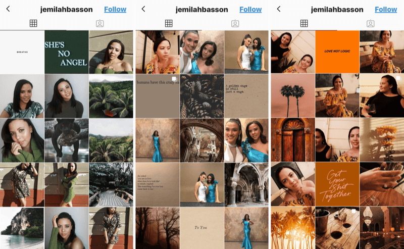Jemilah Basson Instagram biznesa profils