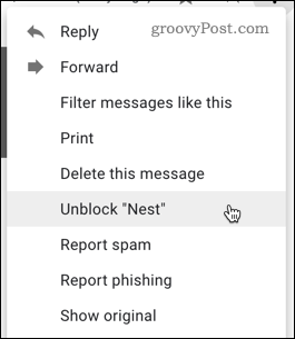 Atbloķējiet lietotāja kontu pakalpojumā Gmail