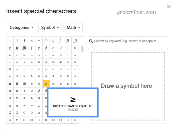 Google prezentācijas atlasiet simbolu