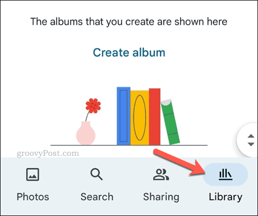 Atveriet bibliotēku pakalpojumā Google fotoattēli