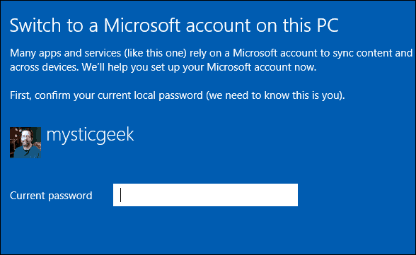 Pārslēdzieties uz Microsoft kontu