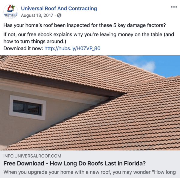 Netieša pārdošanas slīpuma piemērs jumta seguma tāmei Facebook.