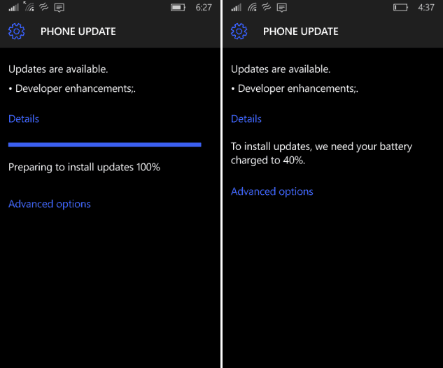 Windows 10 mobilais priekšskatījums iegūst izstrādātāja atjauninājumu
