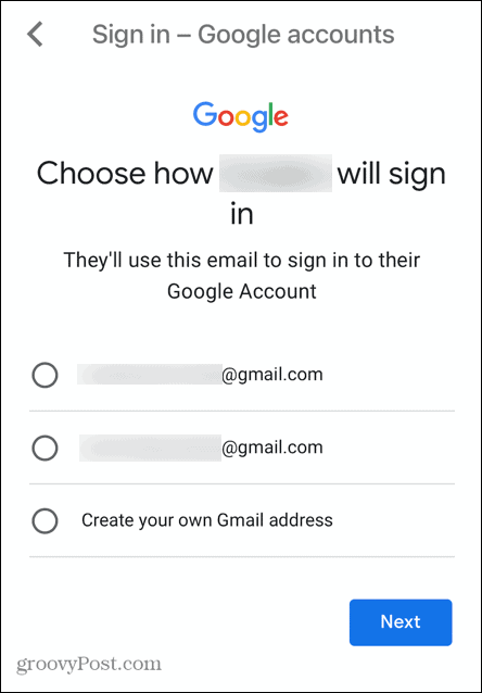 gmail bērna konta lietotājvārds