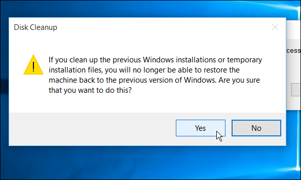 Ievietojiet Windows 10 jaunināšanu: atgūstiet savu diska vietu