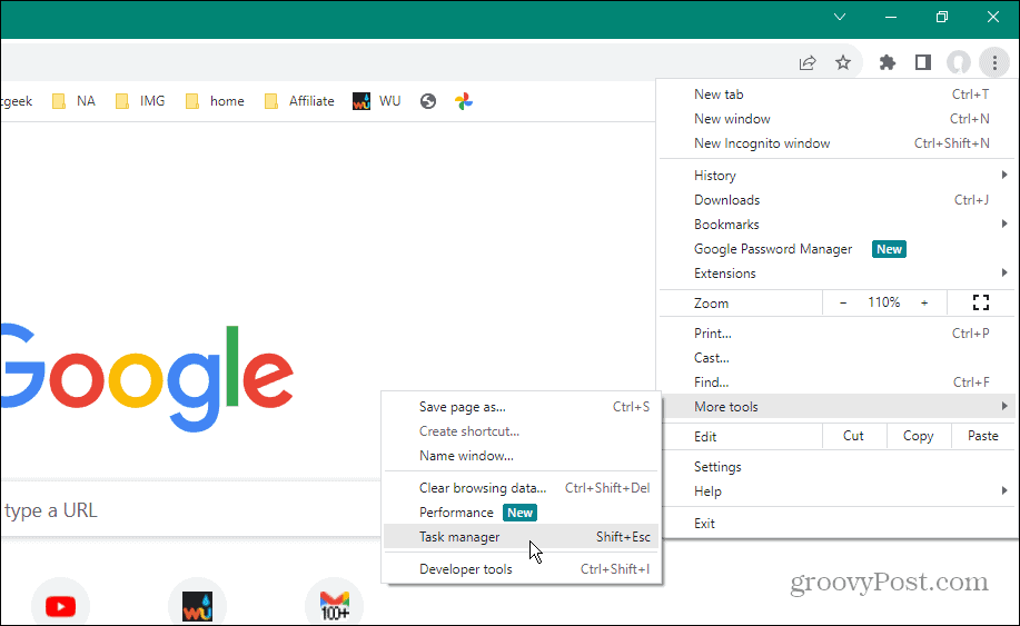 Chrome rīku uzdevumu pārvaldnieks 