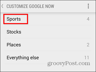 Google tagad sports