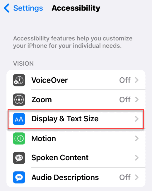 displeja un teksta apgrieztās krāsas iPhone tālrunī