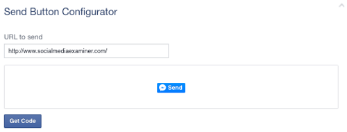 facebook sūtīšanas poga iestatīta uz URL