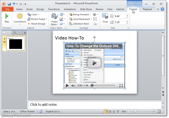video no PowerPoint 2010 no youtube