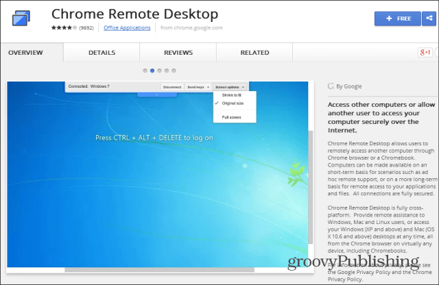 Chrome Remote Desktop interneta veikals