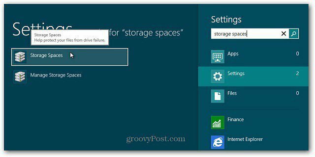 Windows 8 krātuves vietas: pirmais izskats