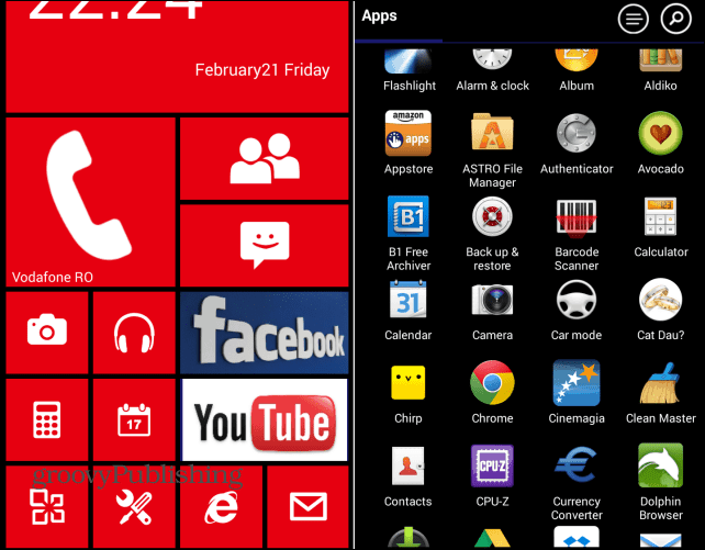 Padariet Android izskatu līdzīgu Windows Phone ar palaidēju 8