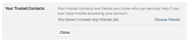 Facebook drošības iestatījumi palīdz kontrolēt piekļuvi savam profilam un izvēlas cilvēkus, kas palīdzēs jums atgūt piekļuvi, ja esat bloķēts.