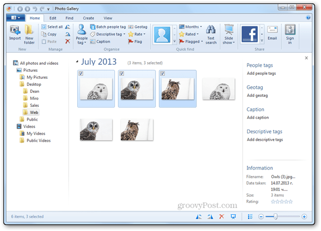 fotoattēli ar izmēru maiņu apmācība Windows Live foto galerijas galvenajā ekrānā mainīti fotoattēlu un oriģinālo fotoattēlu izmēri