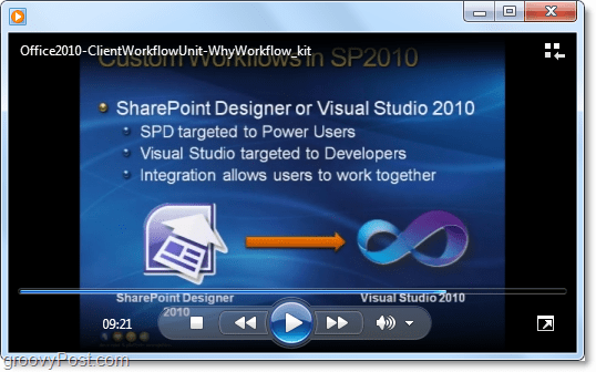 ClientWorkFlow apmācības video par Microsoft Office / sharepoint 2010 attīstību