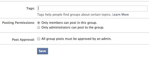 facebook grupas atļaujas