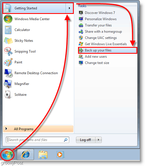 Windows 7: izveidojiet sistēmas attēlu, palaidiet failu dublējumkopijas