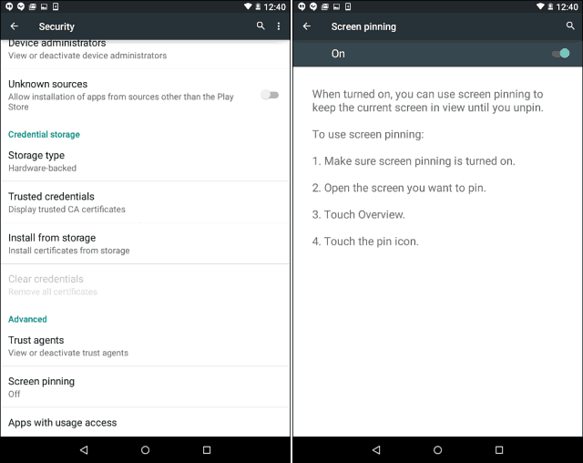 Bloķējiet Android 5.0 konfektes tikai vienai lietotnei ar ekrāna piespraušanu
