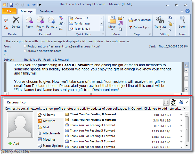 Kā atspējot cilvēku rūti programmā Outlook 2010