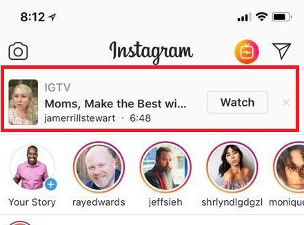 Instagram pievieno paziņojumus par IGTV videoklipiem.